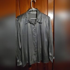 Yves St. Clair 2 Houndstooth blouse, size 16 W